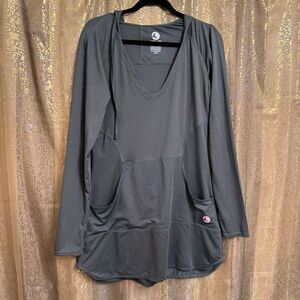 Wave Life Army Green Paisley Park Hoodie Coverup Beach Swim XL